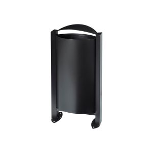 Corbeille urbaine Arkea sur pied 60 L gris manganèse, acier poudré anti-UV