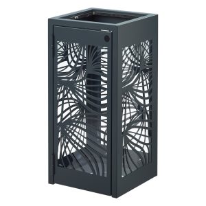 Corbeille urbaine Bella 110 L anthracite, acier ajouré