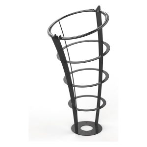 Corbeille Vigipirate Elice 110 L sur pied, gris manganèse