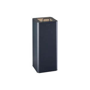Poubelle de tri Solstice Signature 60 L anthracite, trappe en chêne clair