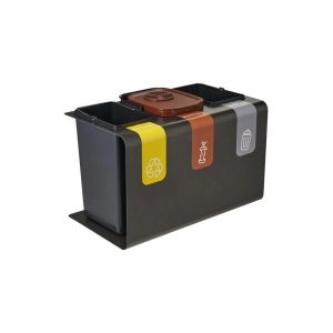 Corbeille de tri Tribu Biodéchets, 2 seaux de 15 L et 1 seau biodéchets de 10 L