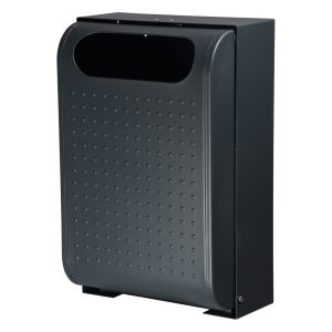 Corbeille urbaine murale Urbanet 30 L anthracite, façade gaufrée