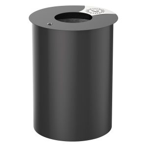 Poubelle urbaine Urbis 60 L gris manganèse, couvercle à ouverture réduite