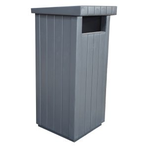 Corbeille urbaine en béton Zeus 130 L grise